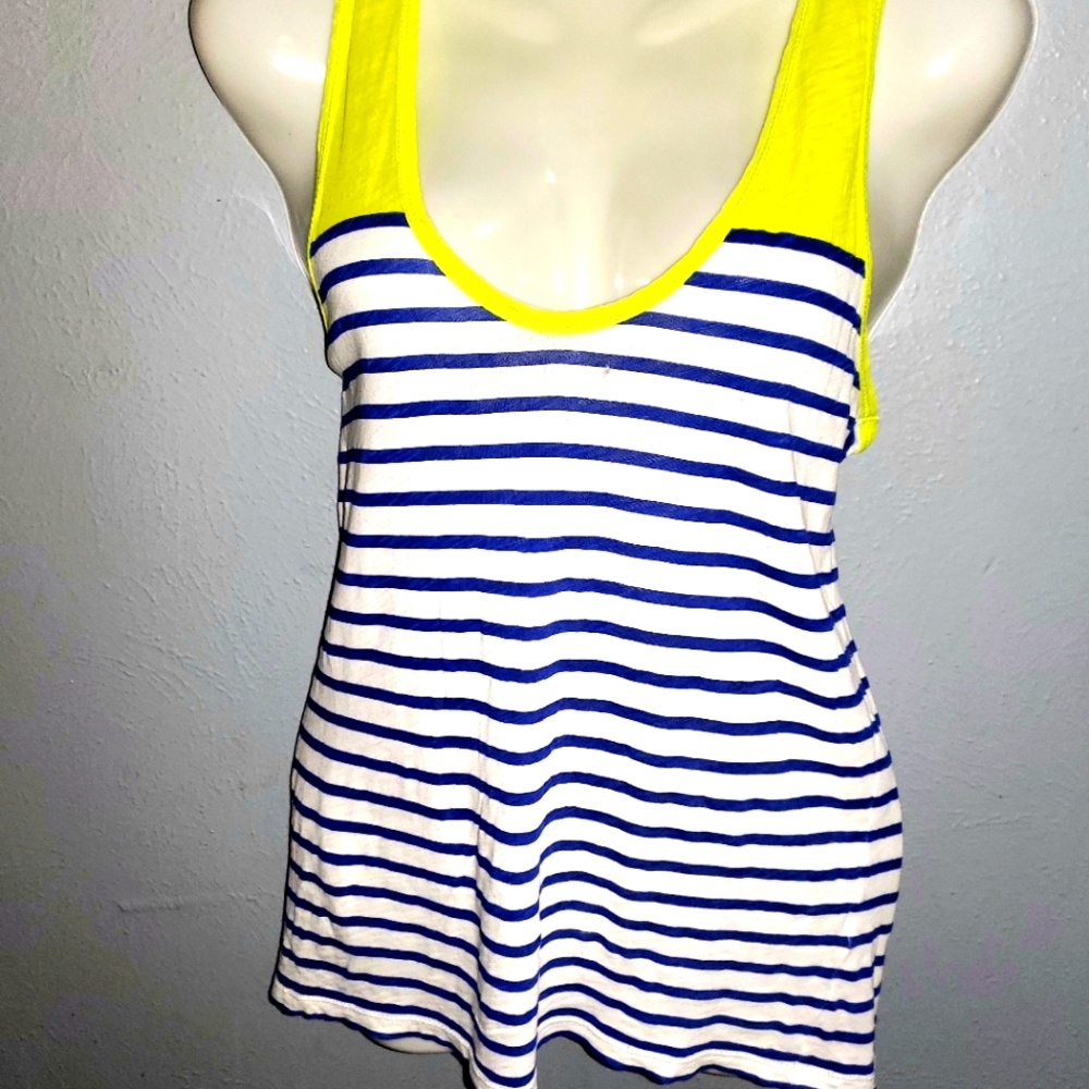 J Crew Neon Stripe Tank Small